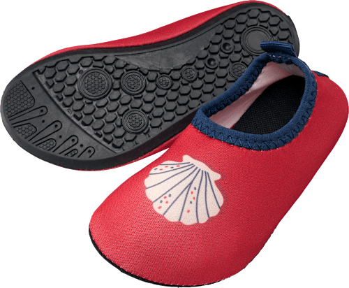 Badeschuhe mit Muschel-Motiv, rot, Gr. 23/24, 1 St