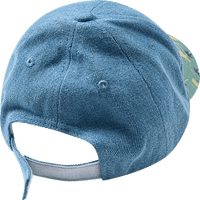 Basecap aus Denim mit Dino-Muster, blau + grün, Gr. 52/53, 1 St