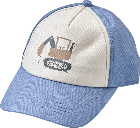 Basecap mit Bagger-Motiv, blau, Gr. 54/55, 1 St PUSBLU