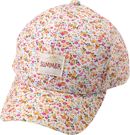 Basecap mit Blumen-Muster, bunt, Gr. 54/55, 1 St PUSBLU