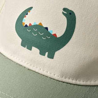 Basecap mit Dino-Motiv, beige +grün, Gr. 52/53, 1 St