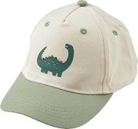 Basecap mit Dino-Motiv, beige +grün, Gr. 52/53, 1 St