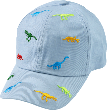 Basecap mit Dino-Muster, blau, Gr. 50/51, 1 St