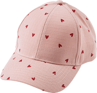 Basecap mit Herz-Muster, rosa, Gr. 50/51, 1 St