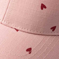 Basecap mit Herz-Muster, rosa, Gr. 50/51, 1 St