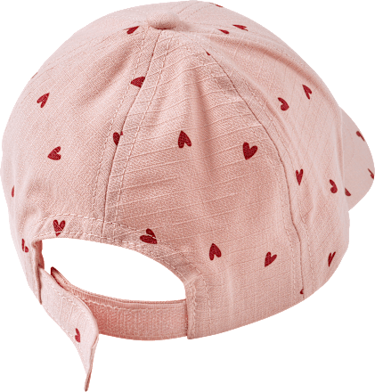 Basecap mit Herz-Muster, rosa, Gr. 50/51, 1 St
