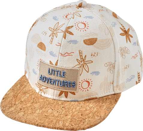 Basecap mit Korkschirm & Palmen-Muster, beige, Gr. 50/51, 1 St