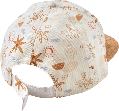 Basecap mit Korkschirm & Palmen-Muster, beige, Gr. 54/55, 1 St