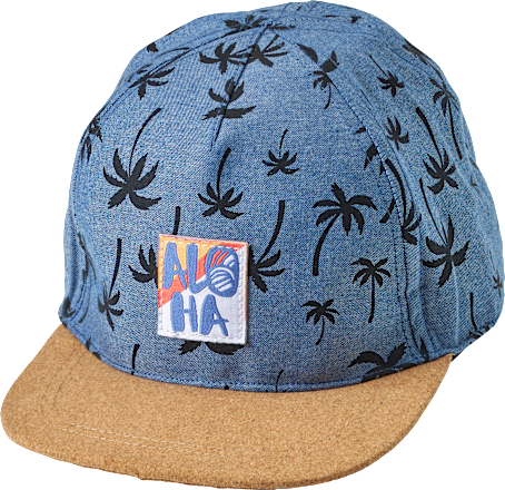 Basecap mit Palmen-Muster, blau, Gr. 54/55, 1 St PUSBLU