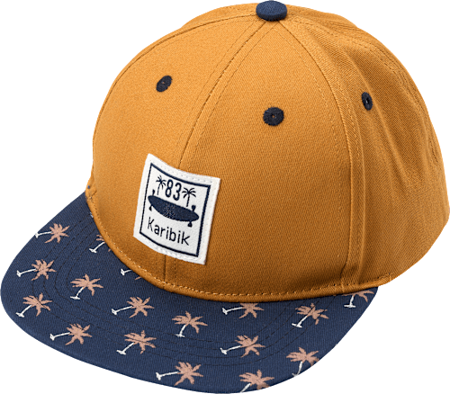 Basecap mit Palmen-Muster, orange + blau, 54/55, 1 St PUSBLU