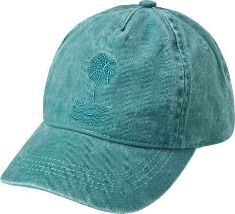Basecap mit Palmen-Stickerei, grün, Gr. 54/55, 1 St PUSBLU