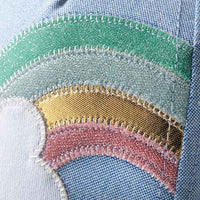 Basecap mit Regenbogen-Applikation, blau, Gr. 54/55, 1 St PUSBLU
