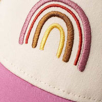 Basecap mit Regenbogen-Applikation, rosa & beige, Gr. 52/53, 1 St