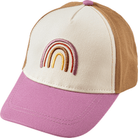 Basecap mit Regenbogen-Applikation, rosa & beige, Gr. 52/53, 1 St
