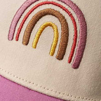 Basecap mit Regenbogen-Stickerei, beige & rosa, Gr. 52/53, 1 St PUSBLU