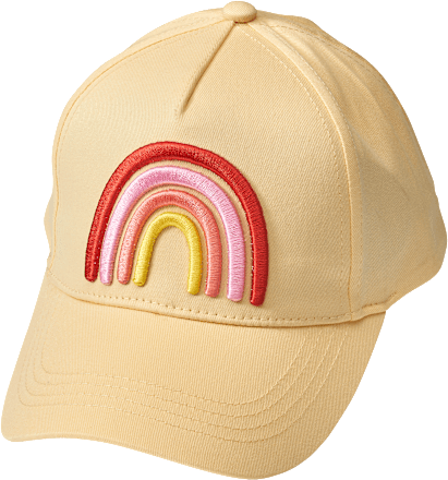 Basecap mit Regenbogen-Stickerei, gelb, Gr. 52/53, 1 St PUSBLU