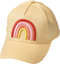Basecap mit Regenbogen-Stickerei, gelb, Gr. 52/53, 1 St PUSBLU