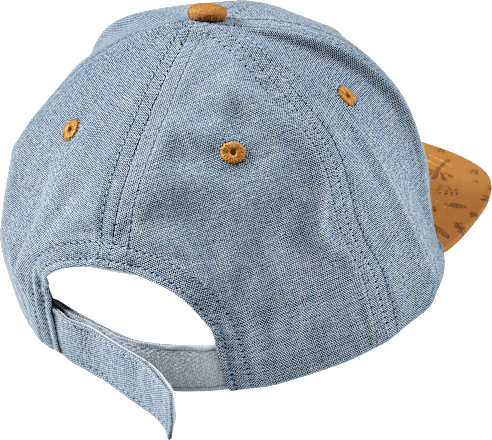 Basecap mit Schrift-Aplikation, blau + gelb, Gr. 52/53, 1 St