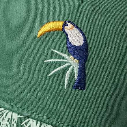 Basecap mit Tukan-Stickerei, grün, Gr. 52/53, 1 St PUSBLU