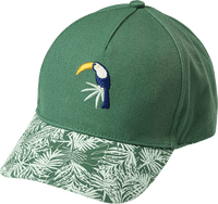 Basecap mit Tukan-Stickerei, grün, Gr. 52/53, 1 St PUSBLU