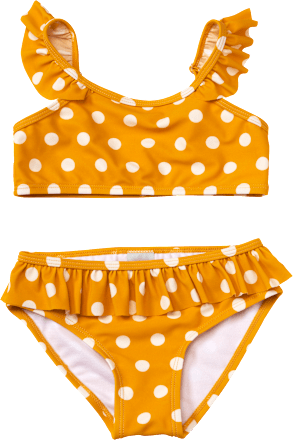 Bikini mit Punkte-Muster, gelb, Gr. 122/128, 1 St PUSBLU