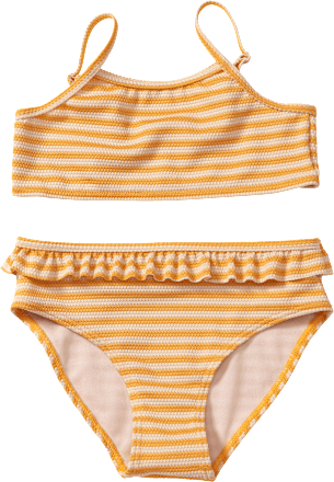 Bikini mit Rüschen, gelb, Gr. 110/116, 1 St