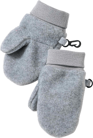 Fleece wanten, grijs, maat 2, 1 stuk