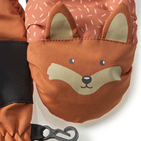 PUSBLU Fäustlinge mit Fuchs-Motiv, braun, Gr. 2, 1 St