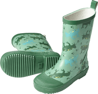 Gummistiefel mit Frosch-Muster, grün, Gr. 28/29, 1 St