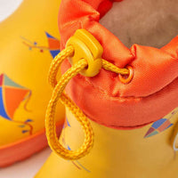 Gummistiefel mit Futter & Drachen-Muster, gelb, Gr. 22/23, 1 St
