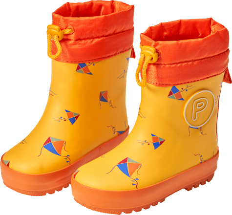Gummistiefel mit Futter & Drachen-Muster, gelb, Gr. 22/23, 1 St