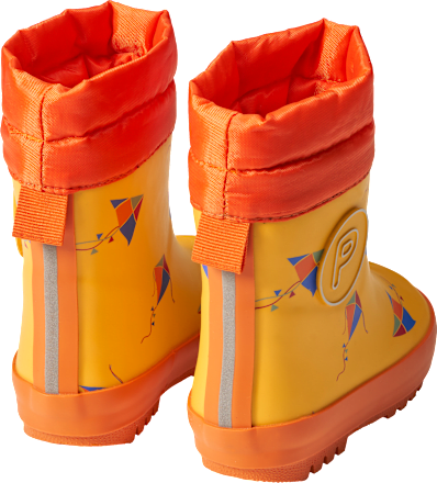 Gummistiefel mit Futter & Drachen-Muster, gelb, Gr. 22/23, 1 St