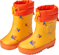 PUSBLU Gummistiefel mit Futter & Drachen-Muster, gelb, Gr. 24/25, 1 St