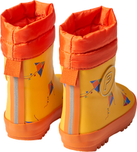 Gummistiefel mit Futter & Drachen-Muster, gelb, Gr. 24/25, 1 St