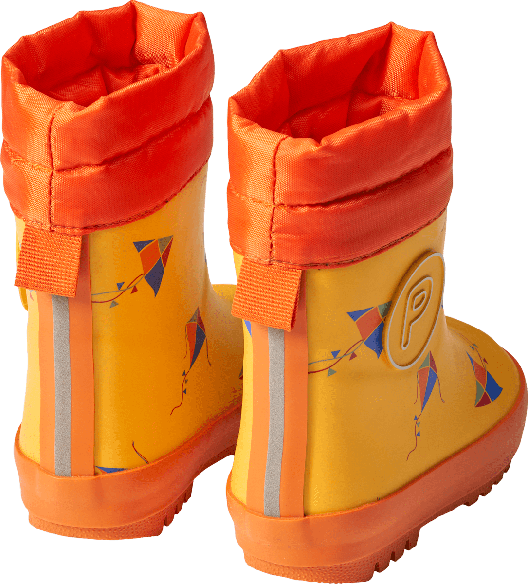 PUSBLU Gummistiefel mit Futter & Drachen-Muster, gelb, Gr. 24/25, 1 St