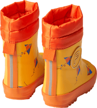 PUSBLU Gummistiefel mit Futter & Drachen-Muster, gelb, Gr. 24/25, 1 St
