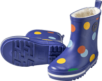 Gummistiefel mit Futter & Punkte-Muster, blau, Gr. 26/27, 1 St