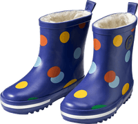 PUSBLU Gummistiefel mit Futter & Punkte-Muster, blau, Gr. 28/29, 1 St