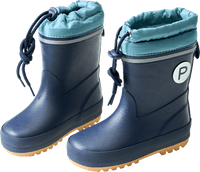 Gummistiefel mit Kunstfellfutter, blau, Gr. 24/25
