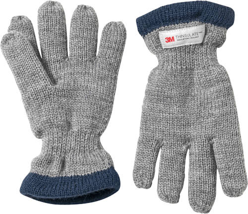 Handschuhe mit Futter, grau, Gr. 4, 1 St