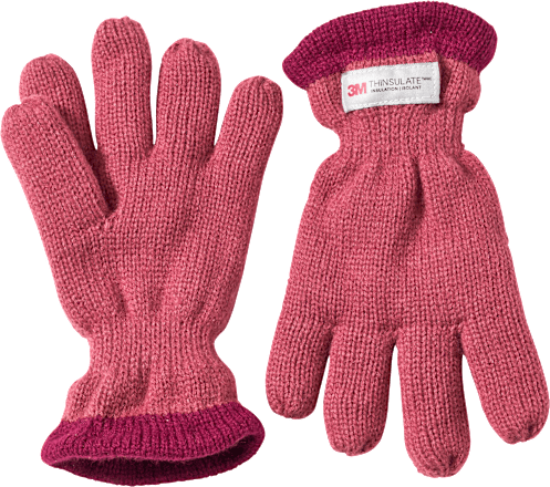 Handschoenen met voering, roze, maat 3, 1 stuk