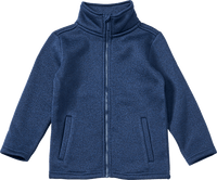 Jacke aus Strickfleece, blau, Gr. 128, 1 St