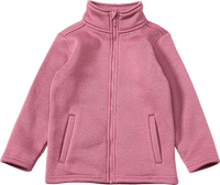 Gebreid fleecejack, roze, maat 128, 1 stuk