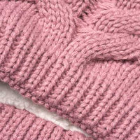 Loop Schal aus Strick mit Teddyfutter, rosa, 1 St