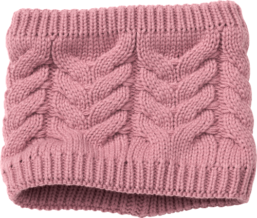 Loop Schal aus Strick mit Teddyfutter, rosa, 1 St