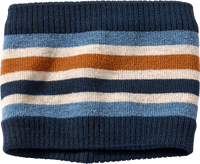Lussensjaal met fleecevoering, blauw &amp; wit &amp; bruin, 1 stuk