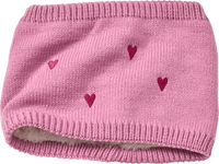 PUSBLU Loop Schal mit Herz-Muster, rosa, 1 St