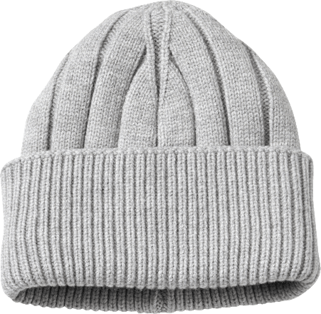 Mütze aus Strick, grau, Gr. 52/53, 1 St