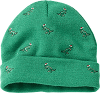 Mütze aus Strick mit Weihnachts-Dino-Muster, grün, Gr. 54/55, 1 St