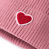 Hoed met hartjesapplicatie, roze, maat 52/53, 1 stuk